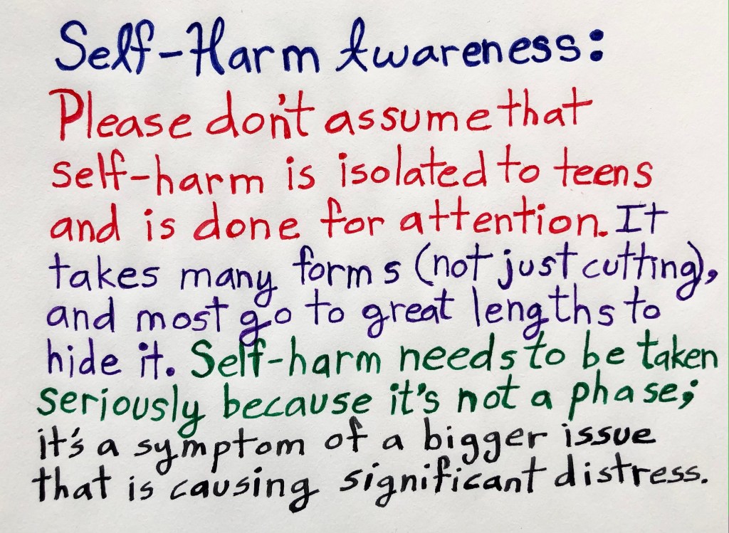 mental health awareness and self-harm