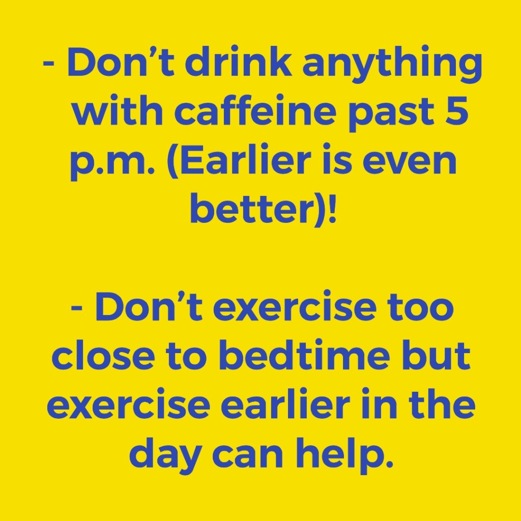 sleep habits and tips