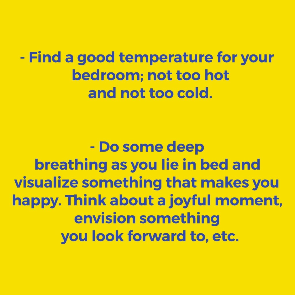 sleep habits and tips